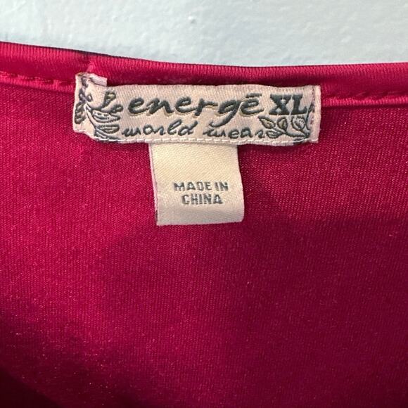 Energé World Wear Velvet Tunic Women's size XL - Picture 4 of 5